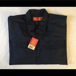 Redkap Men’s Navy Button Long Sleeve
